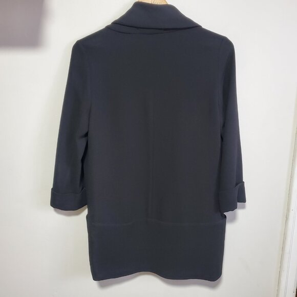 WILFRED Aritzia The North Blazer Open Front Crepe Shawl Collar Black Women's 4 - Picture 7 of 11